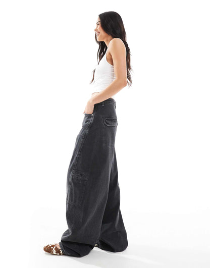 Twisted Seam Barrel Leg Jean