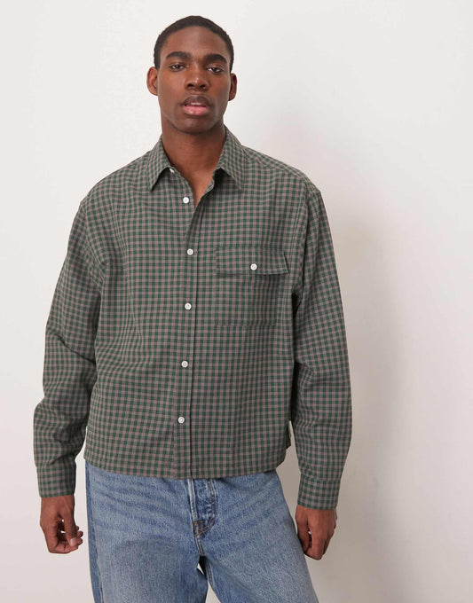 Oversized Boxy Flannel Shirt