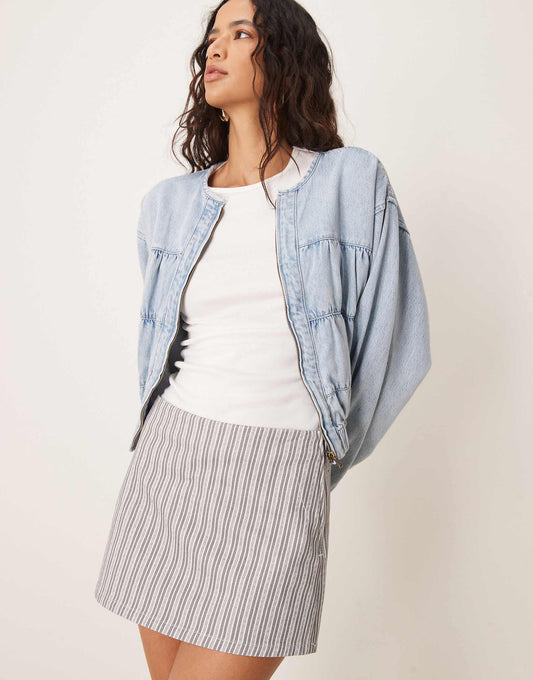 Denim Micro Mini Skirt