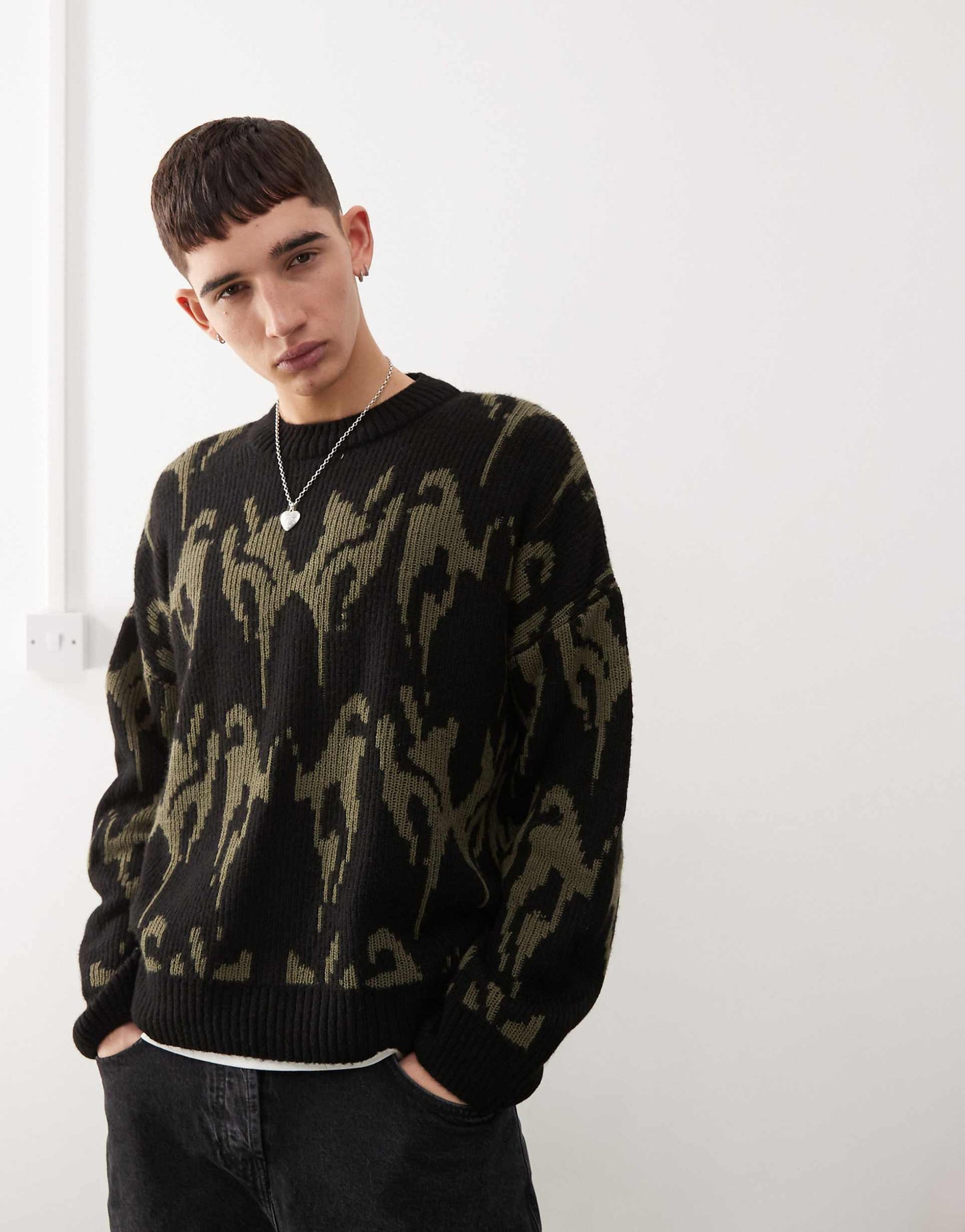 Oversized Jacquard Knitted Jumper
