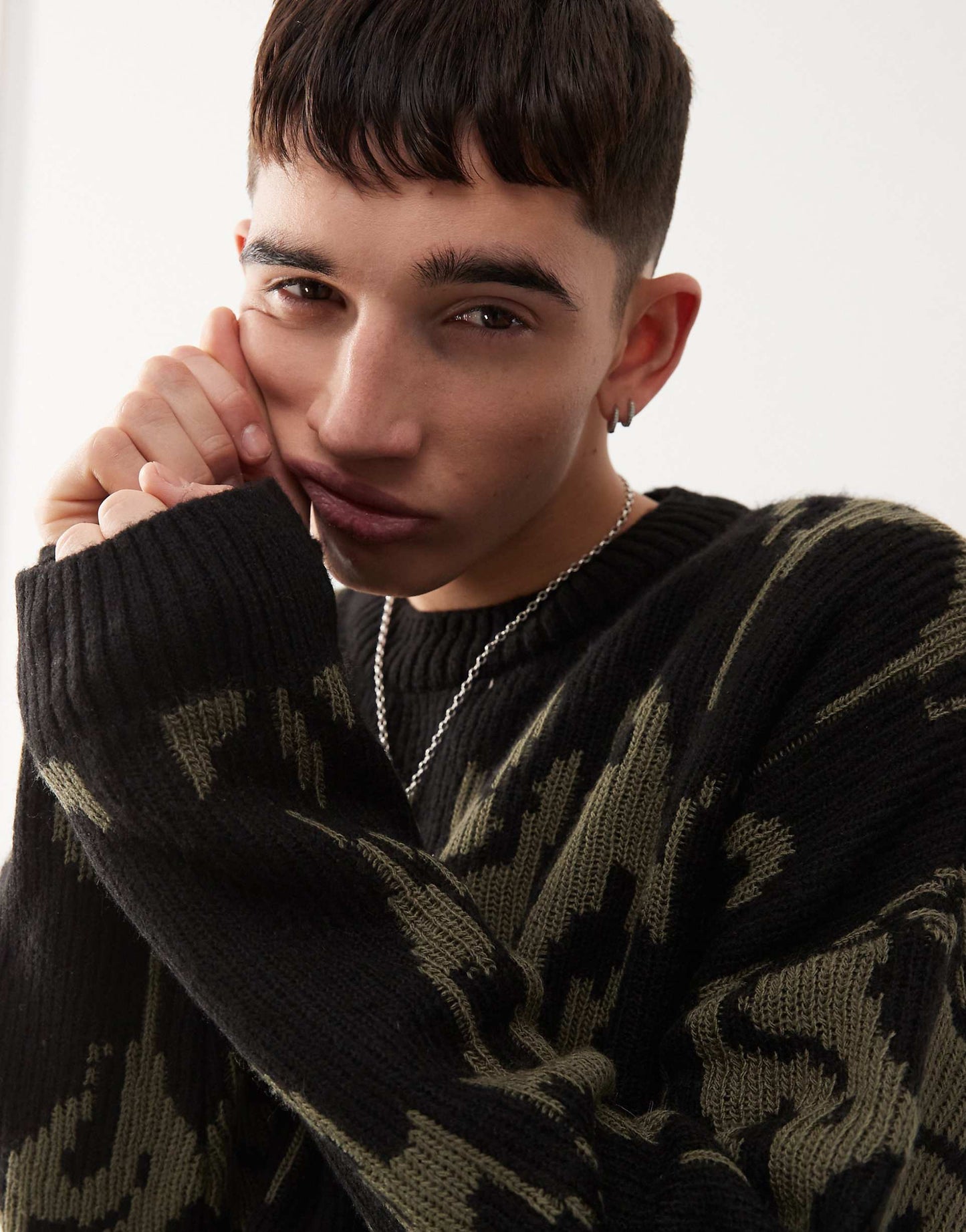 Oversized Jacquard Knitted Jumper