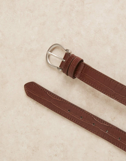 Mock Croc Faux Leather Belt