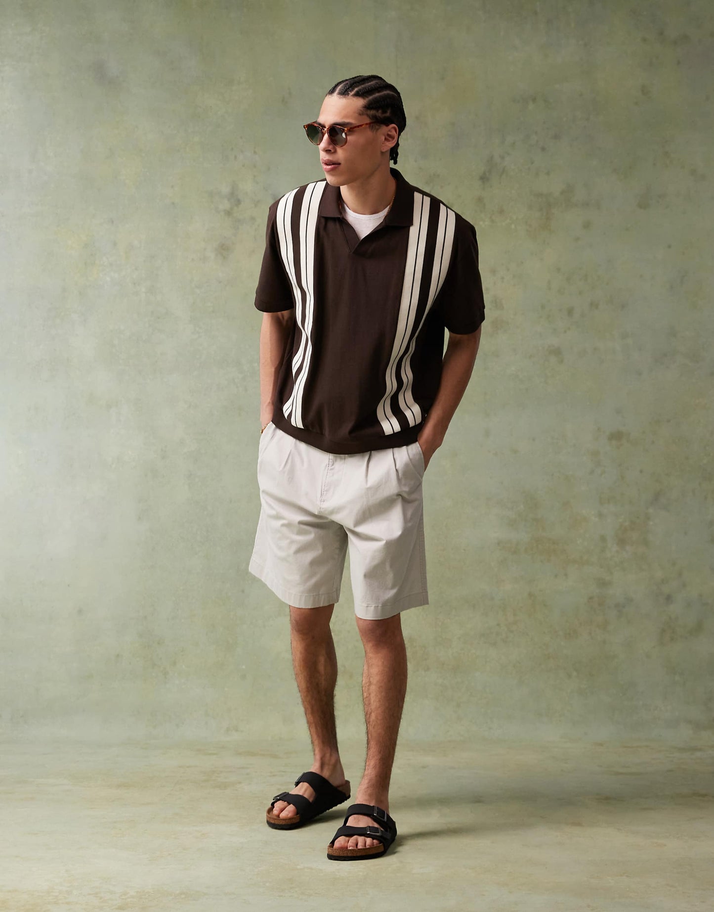 Heavyweight Relaxed Boxy Polo With Panel Detail 240Gsm