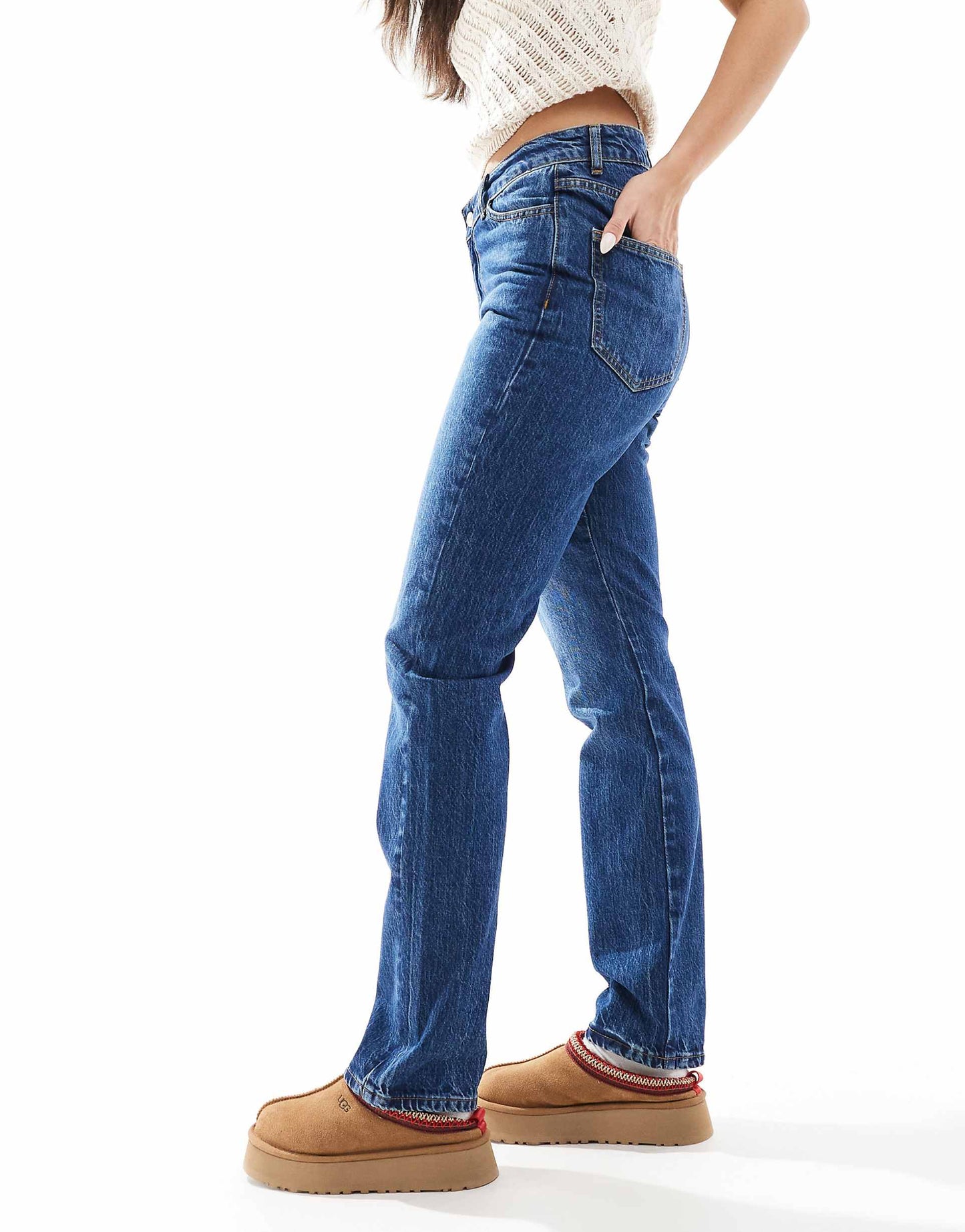 V-Waist Straight Leg Jean