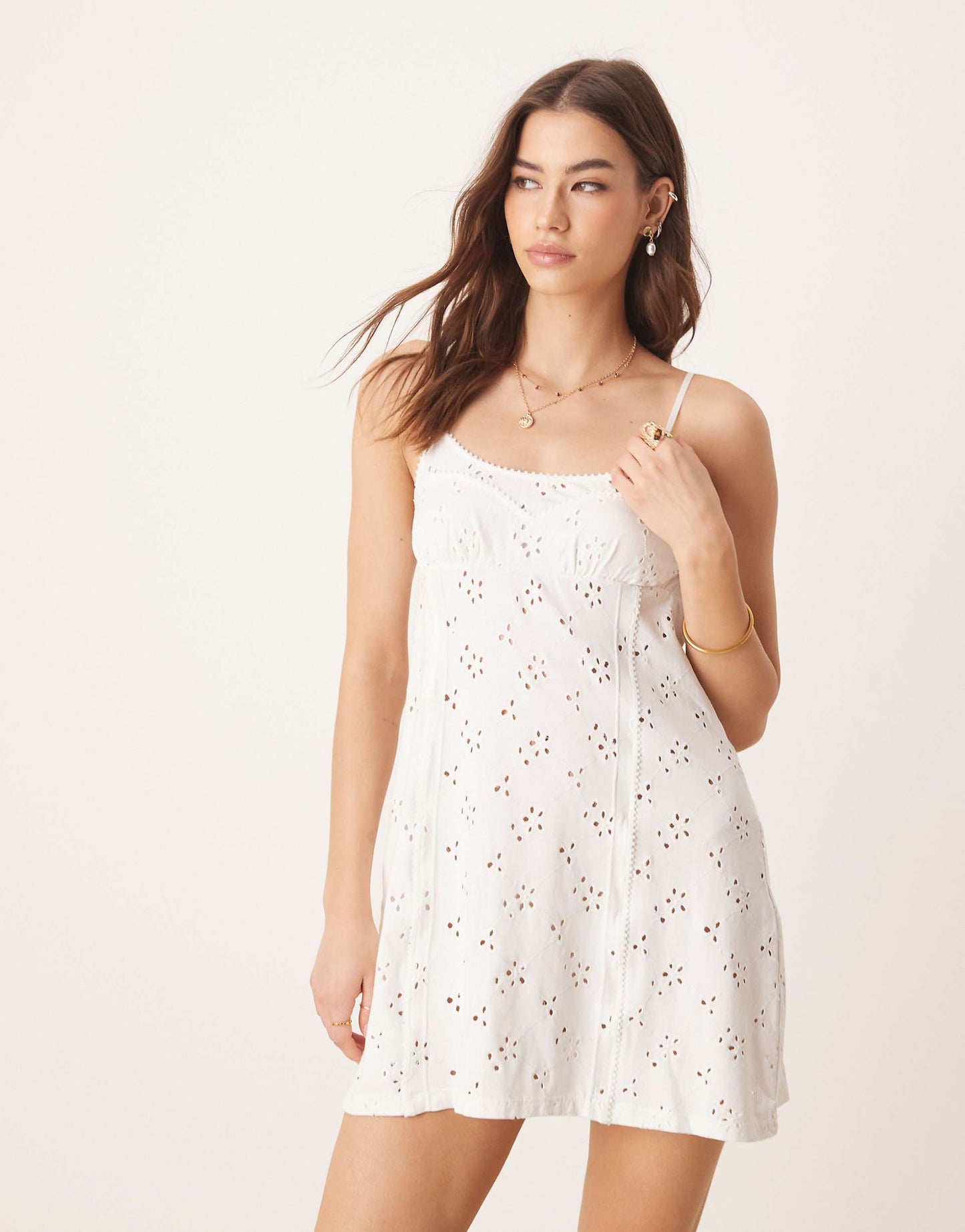Full Bloom Pointelle Mini Slip Dress