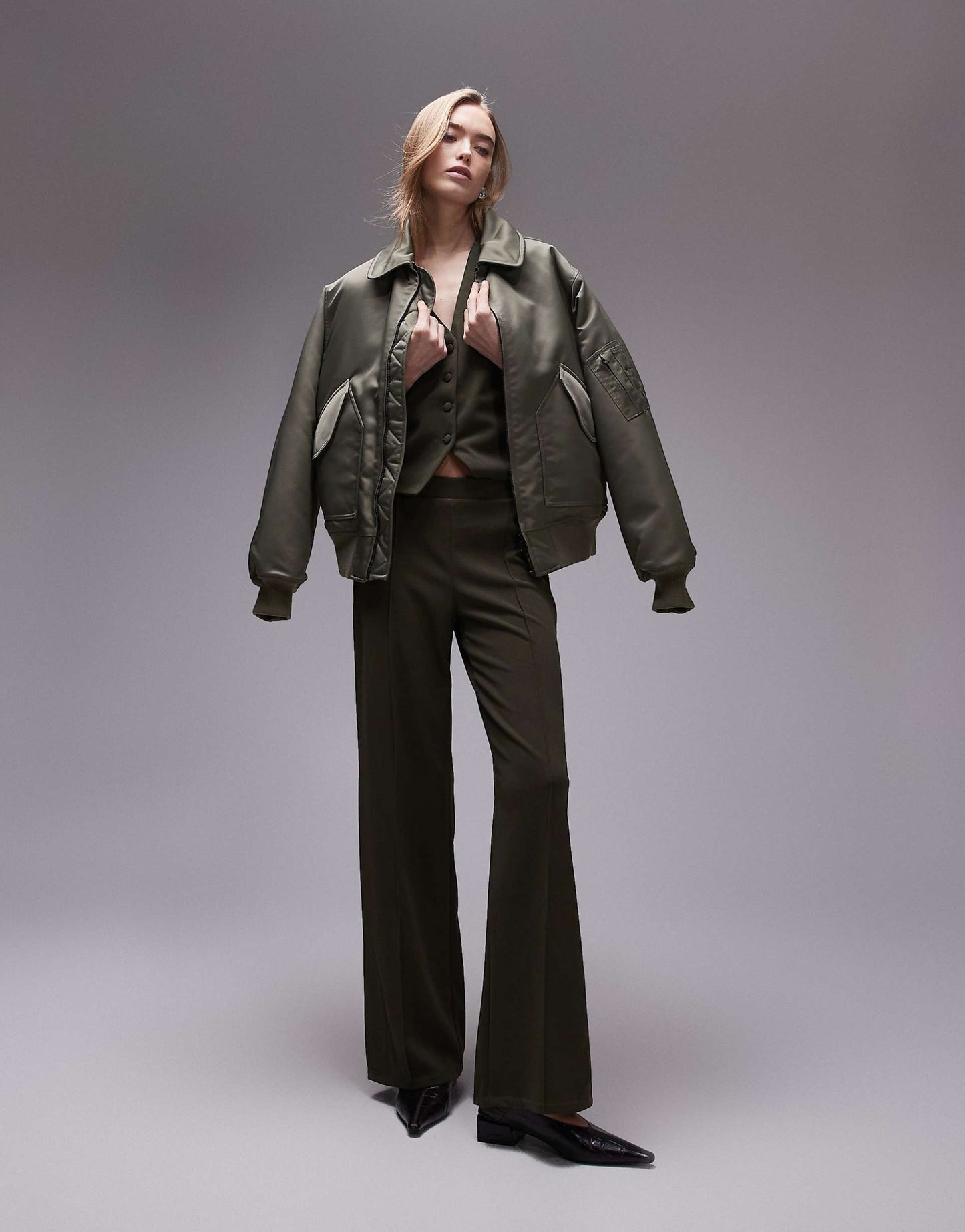 Elasticated Waist Straight Leg Trousers Co-Ord