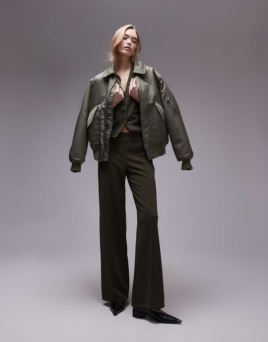 Elasticated Waist Straight Leg Trousers Co-Ord