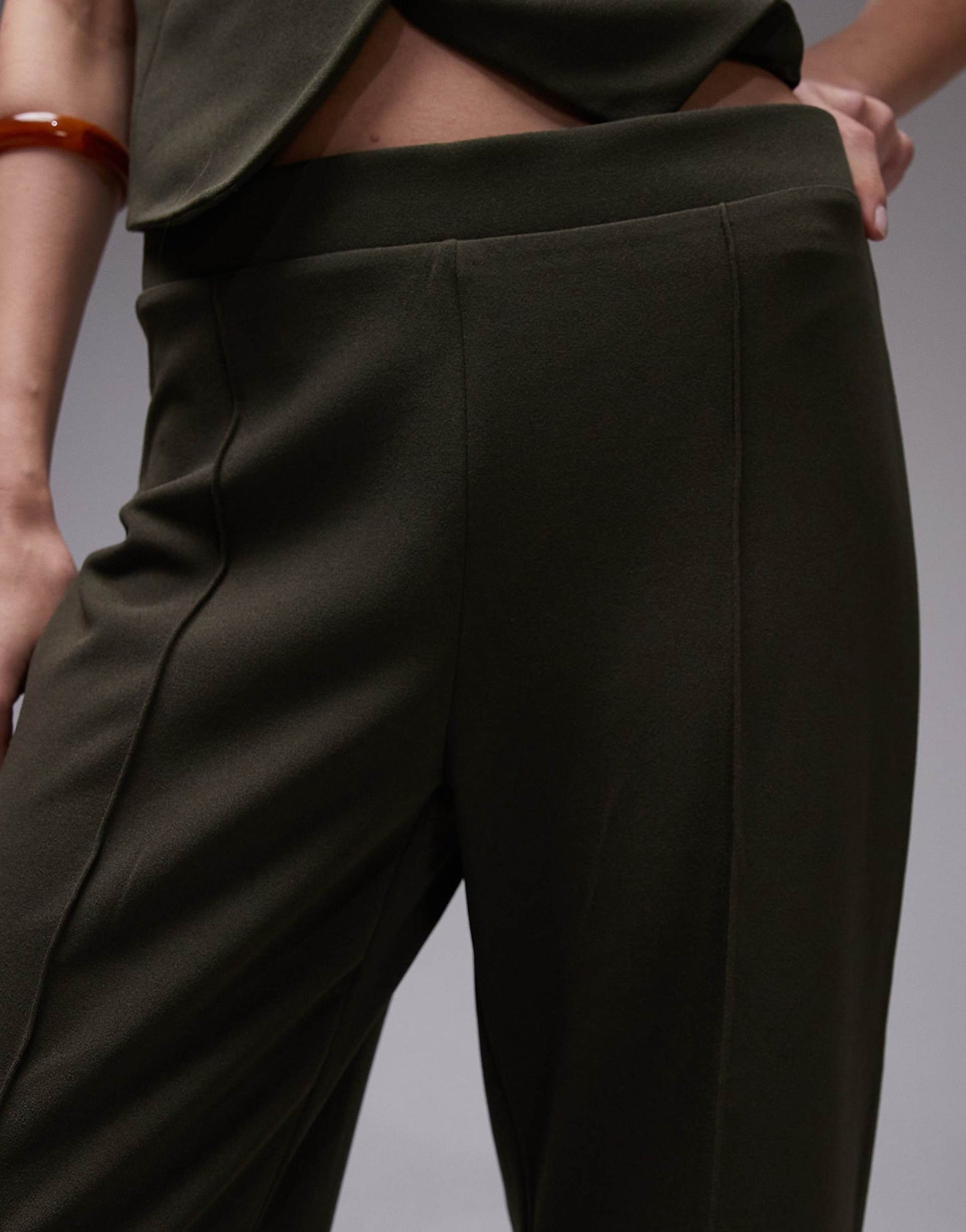 Elasticated Waist Straight Leg Trousers Co-Ord