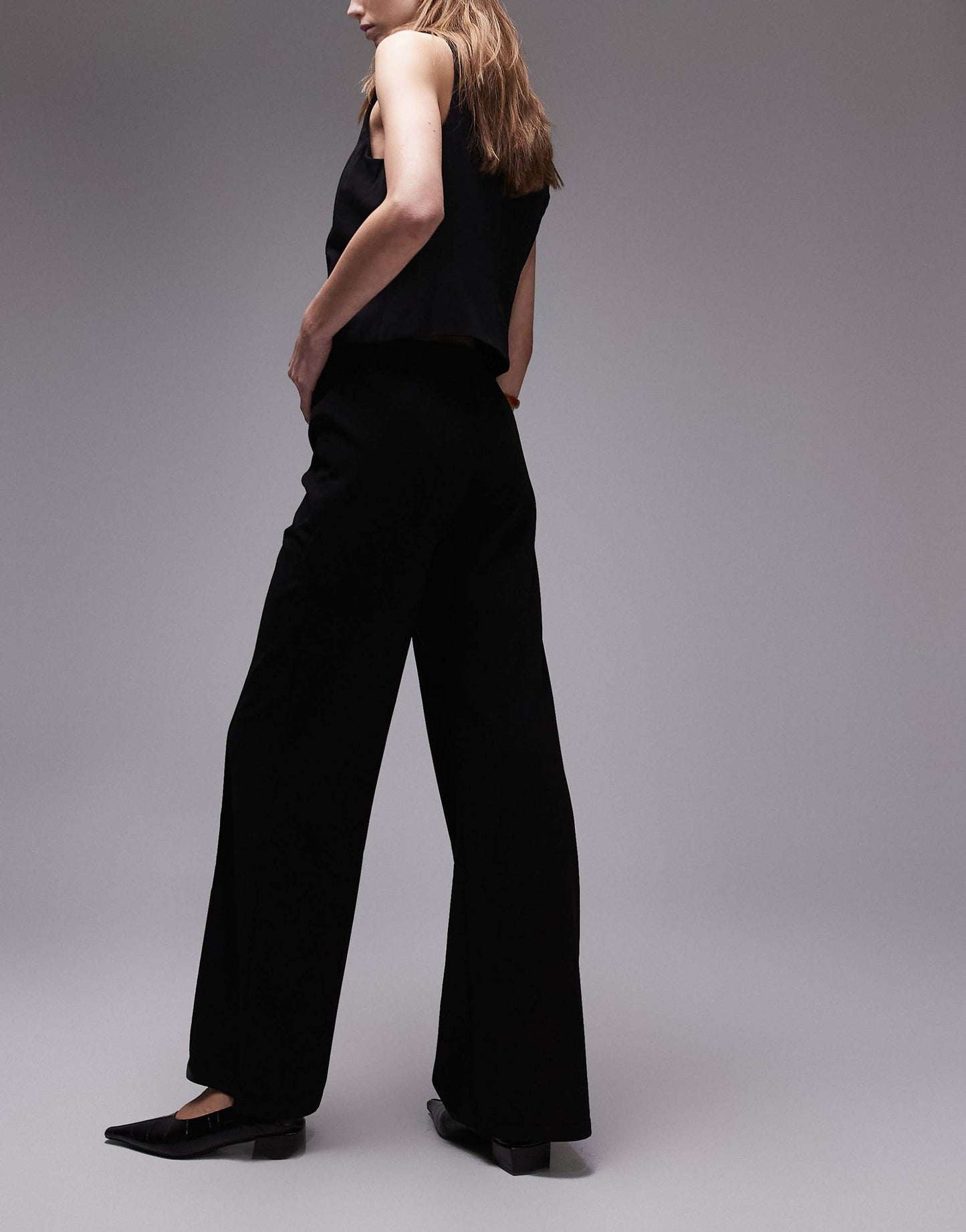 Elasticated Waist Straight Leg Tailored Trousers Co-Ord