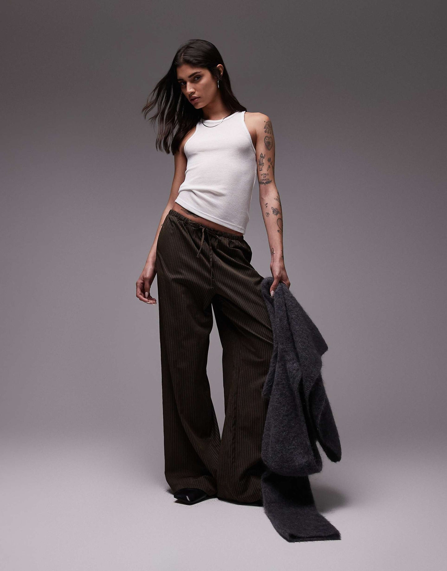 Ribbed Racer Neck Vest