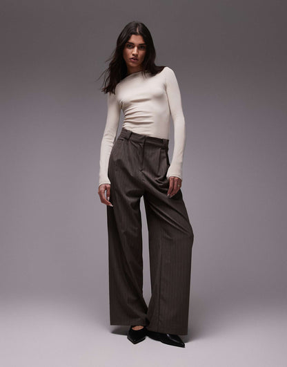 Polyamide Boat Neck Long Sleeve Top