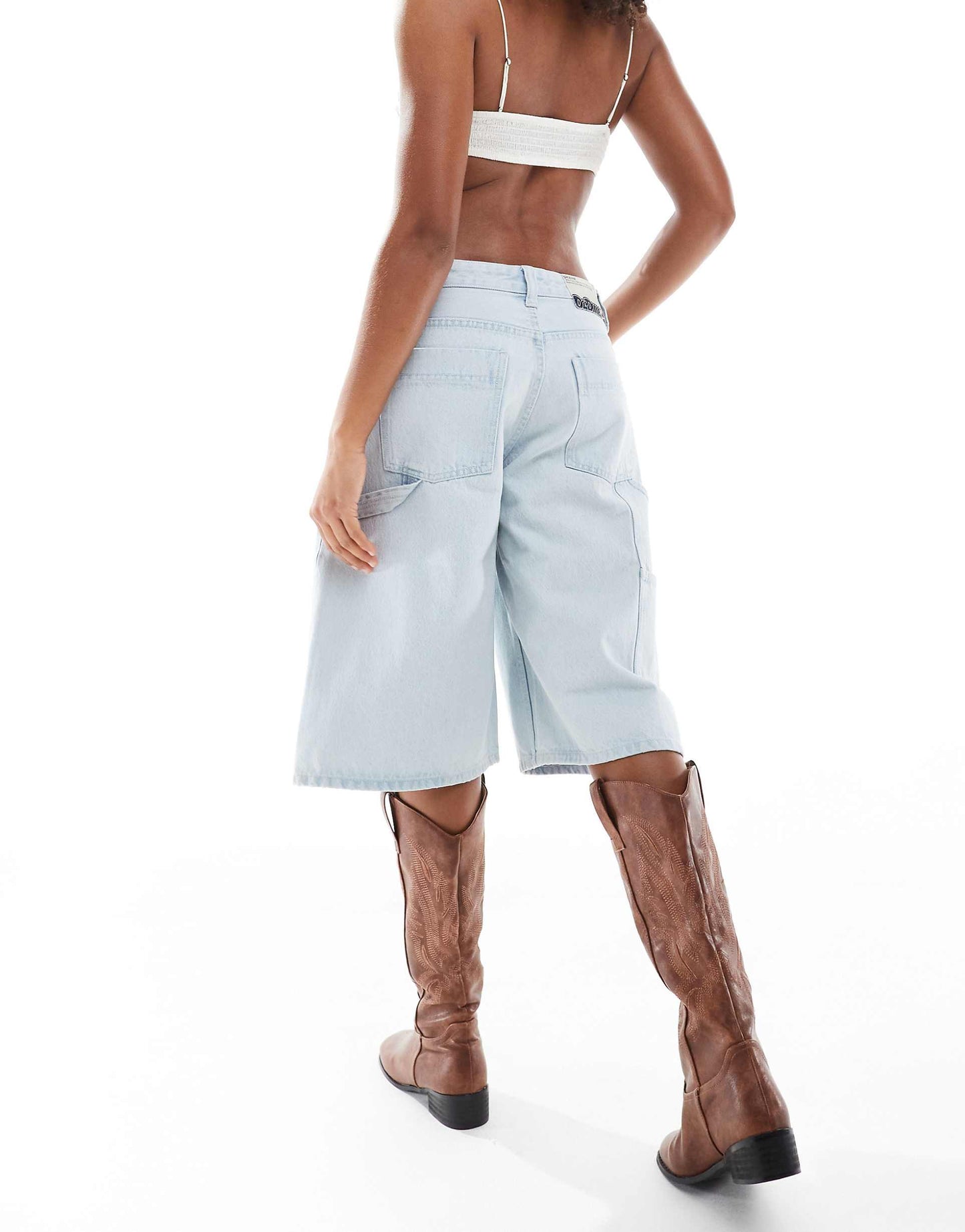 Bree Worker Baggy Fit Mid Waist Denim Jorts