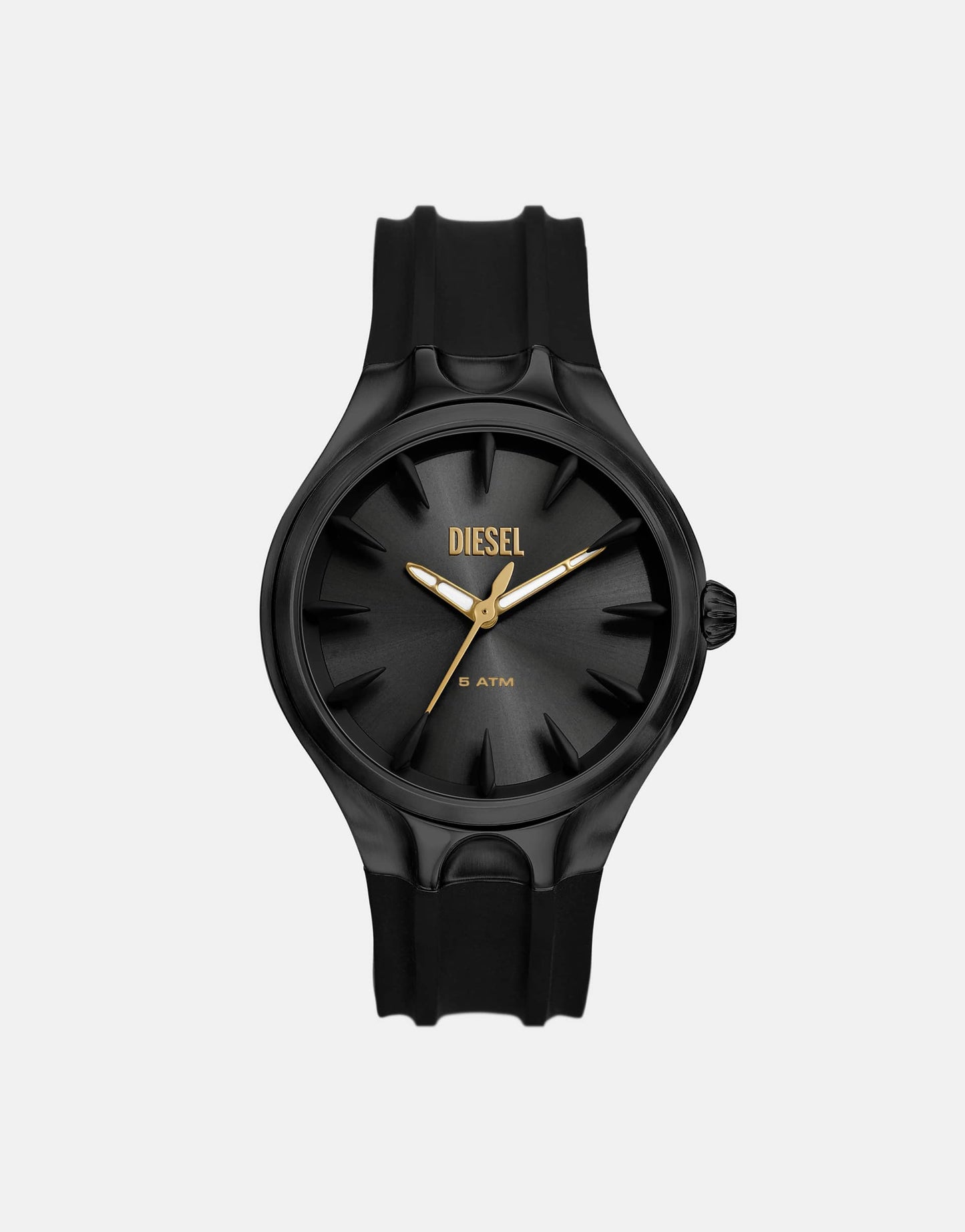 D-Sruptor Streamline Three-Hand Black Silicone Watch