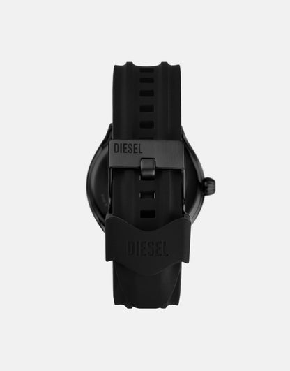D-Sruptor Streamline Three-Hand Black Silicone Watch