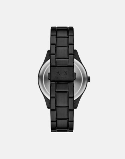 Multifunction Black Stainless Steel Watch And Necklace Set