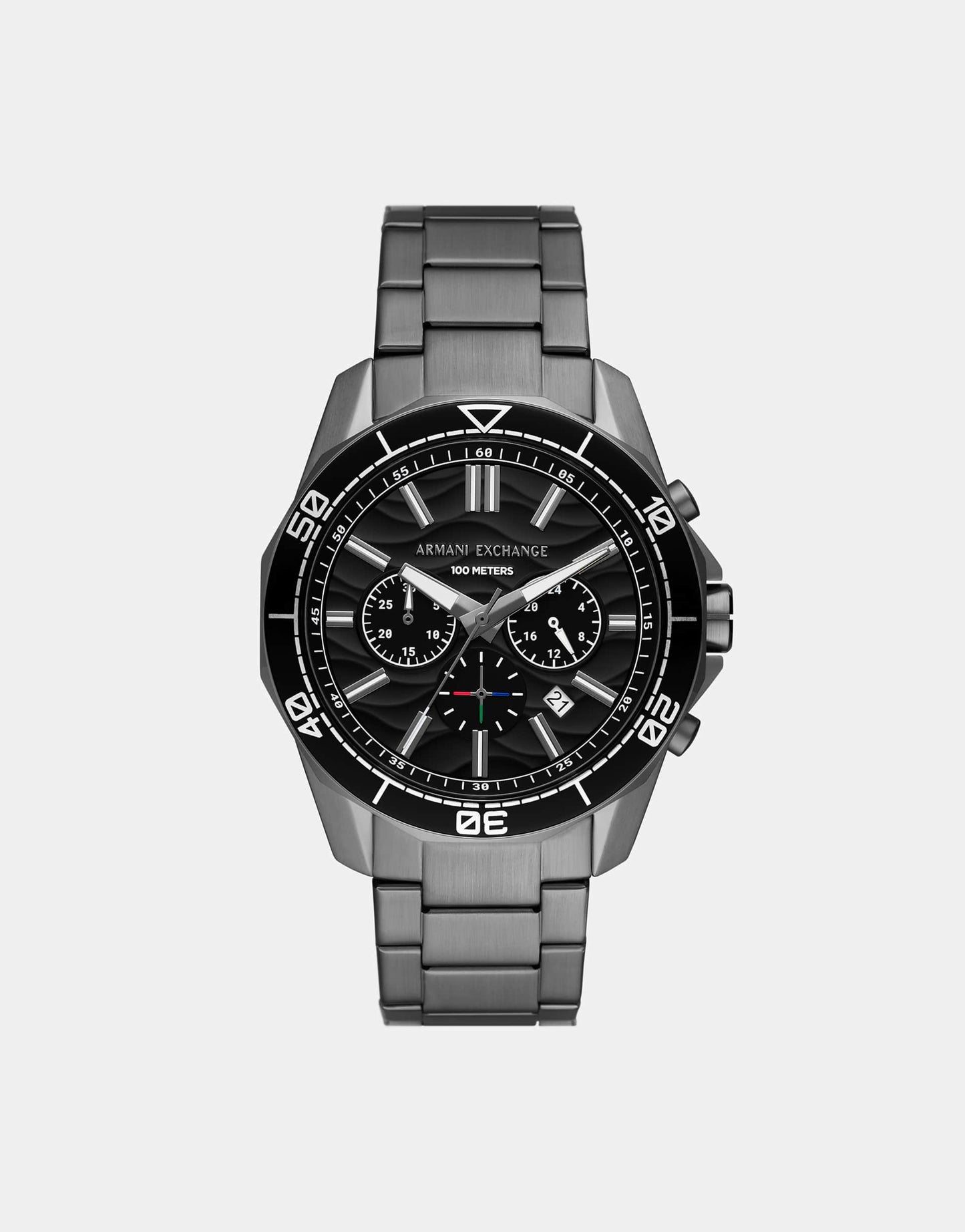 Chronograph Gunmetal Stainless Steel Watch