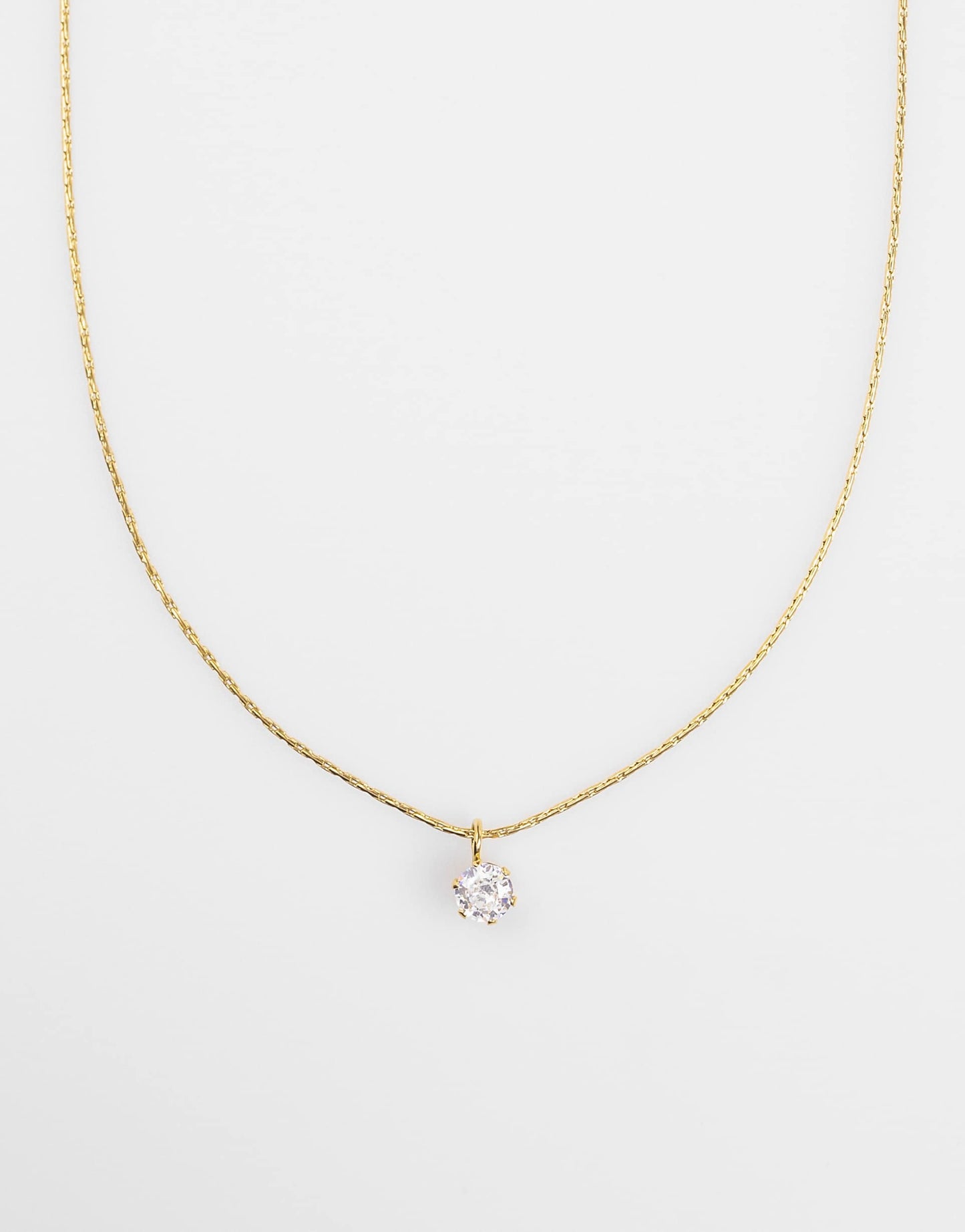 Waterproof Gold Plated Stainless Steel Diamante Necklace