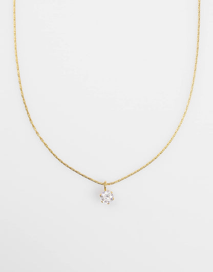 Waterproof Gold Plated Stainless Steel Diamante Necklace