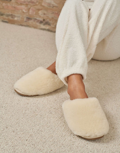 Real Sheepskin Fluffy Mules