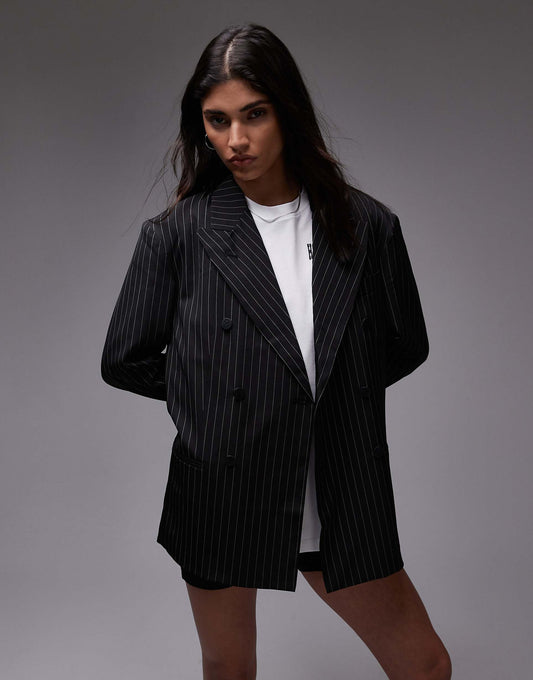 Pinstripe Blazer