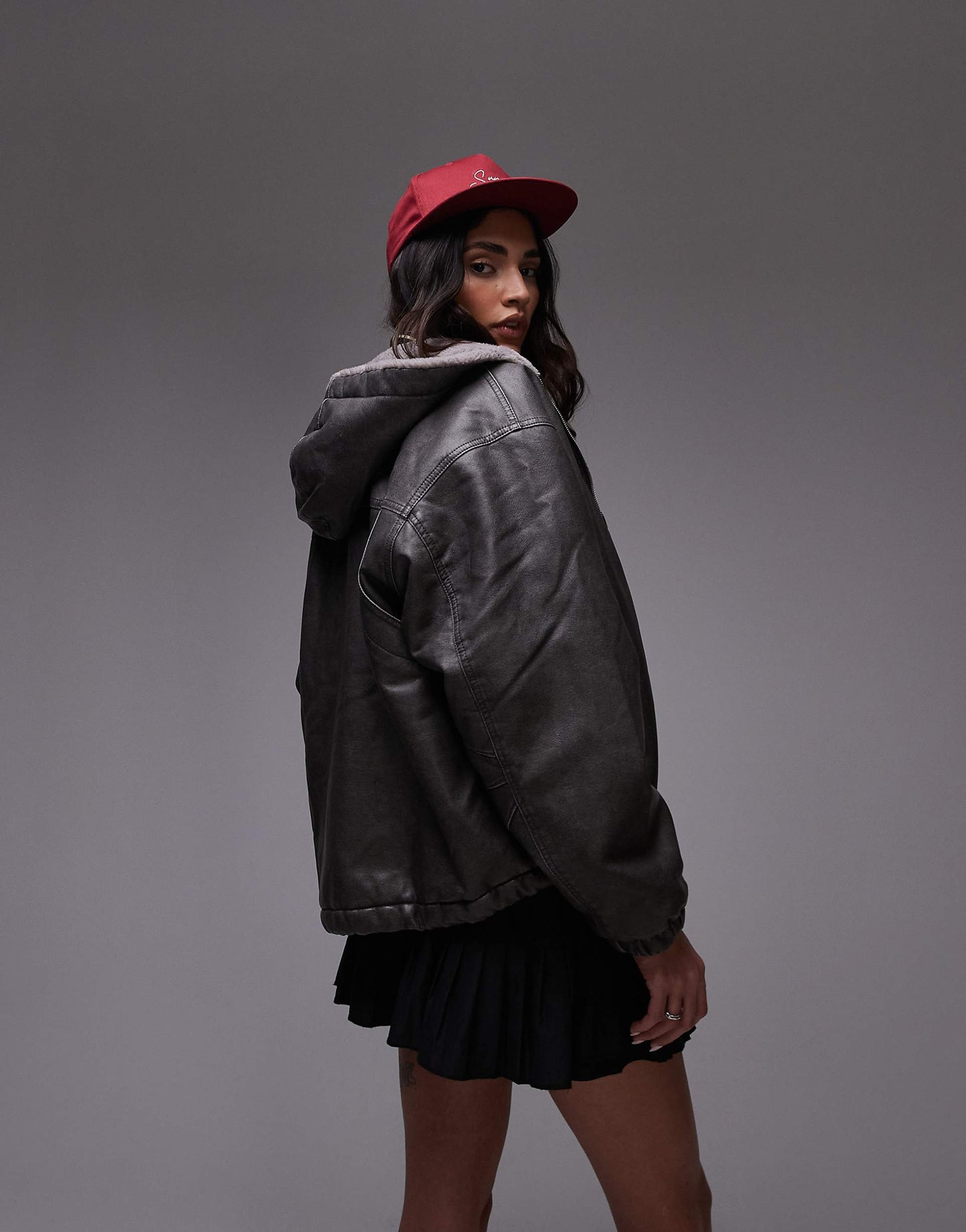 Hooded Jacket With Faux Fur Lining