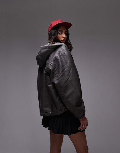 Hooded Jacket With Faux Fur Lining