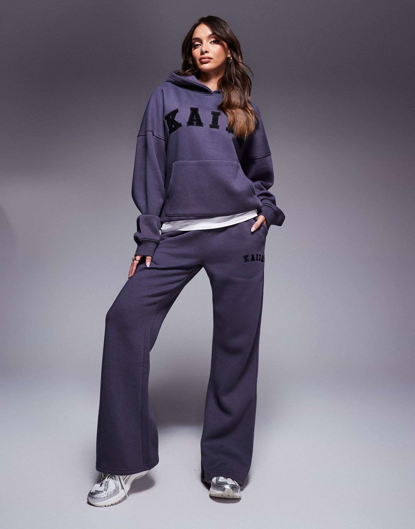 Embroidered Logo Wide Leg Jogger Co-Ord
