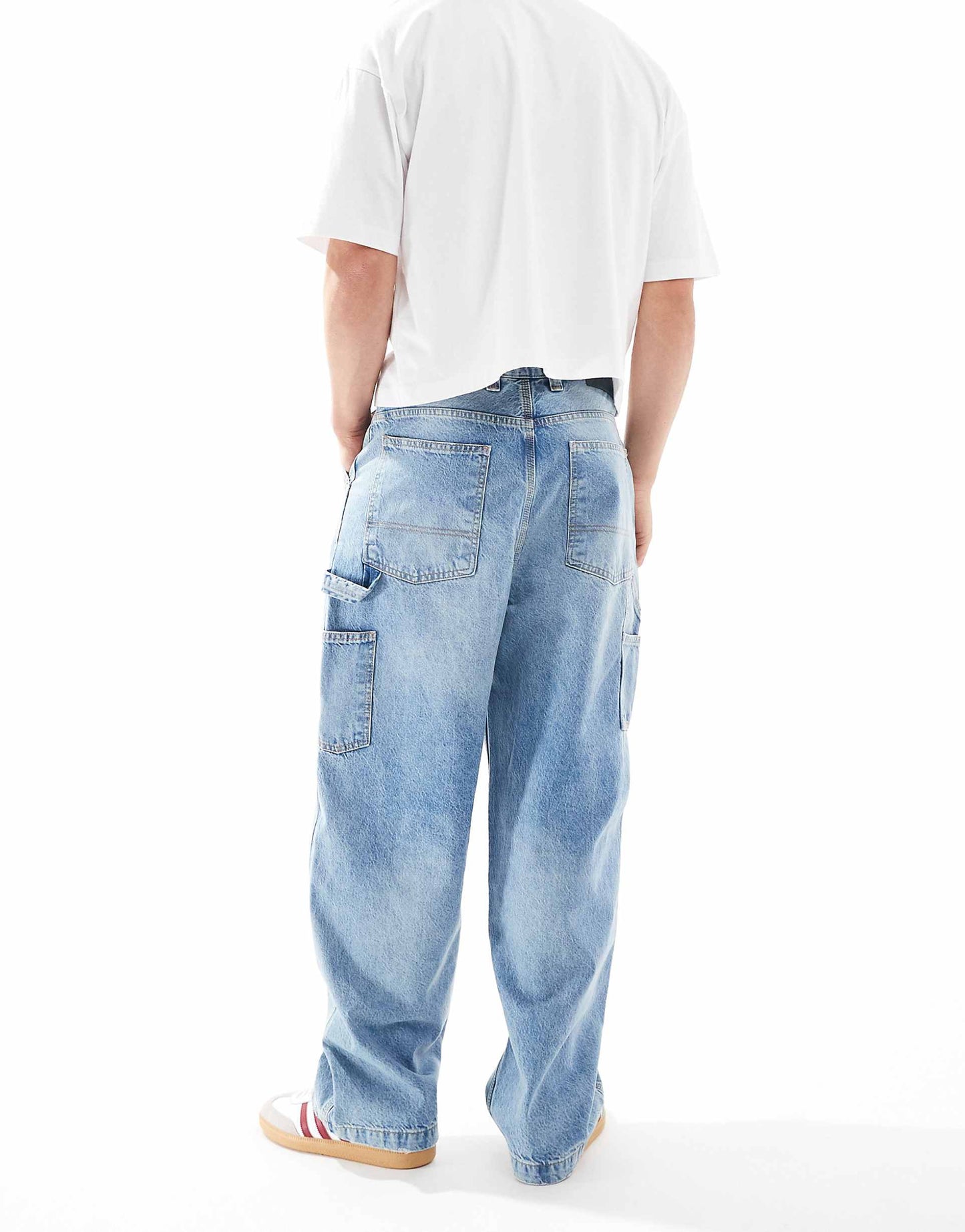 Baggy Front Pocket Detail Jeans