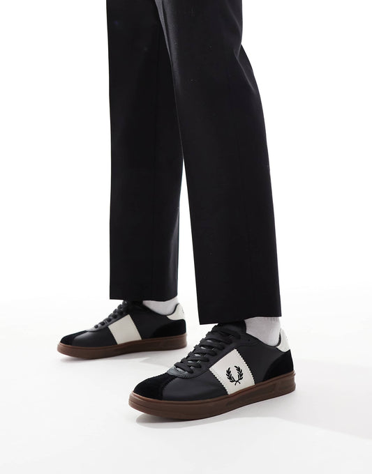 B4 Leather And Suede Trainers