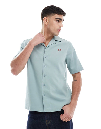 Short Sleeve Revere Collared Shirt