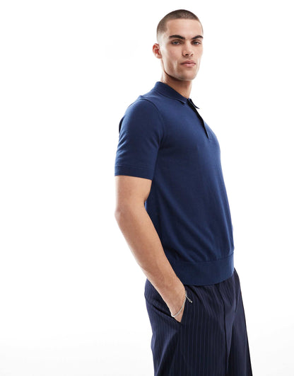 Knitted Polo Short Sleeve Shirt