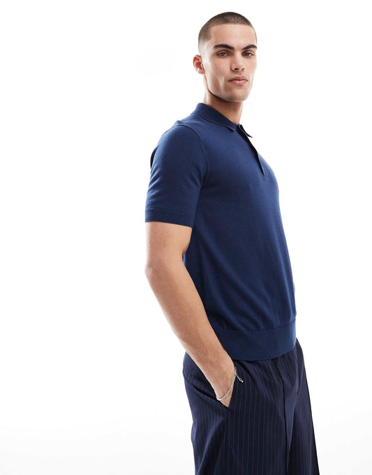 Knitted Polo Short Sleeve Shirt