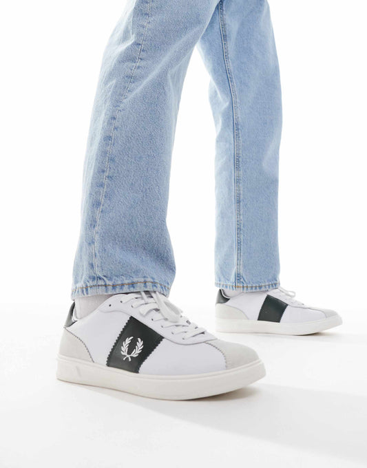 B4 Leather And Suede Trainers