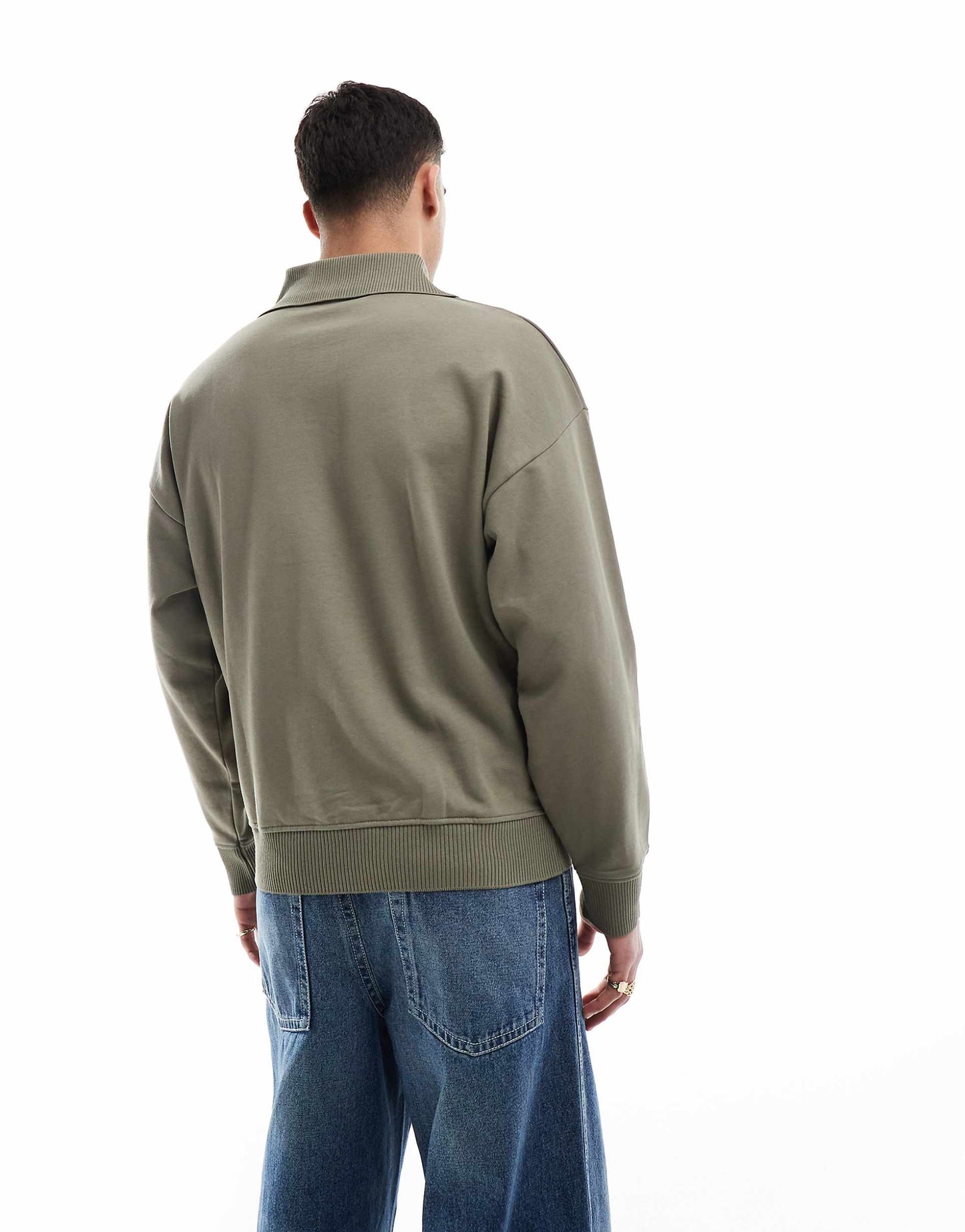 1/4 Zip Rib Neck Jumper