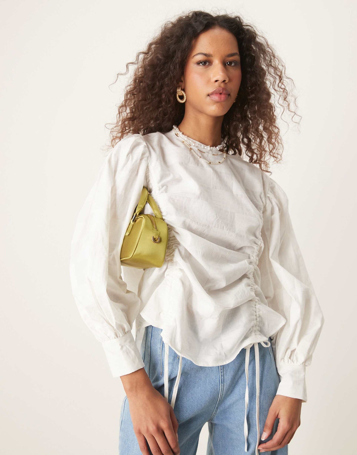 Long Sleeve Drawstring Top
