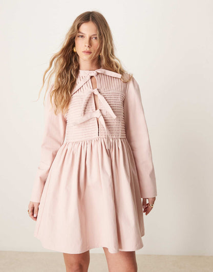 Bow Detail Mini Dress