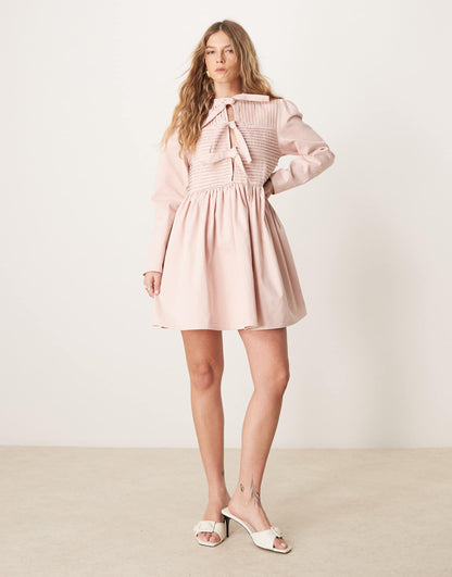 Bow Detail Mini Dress