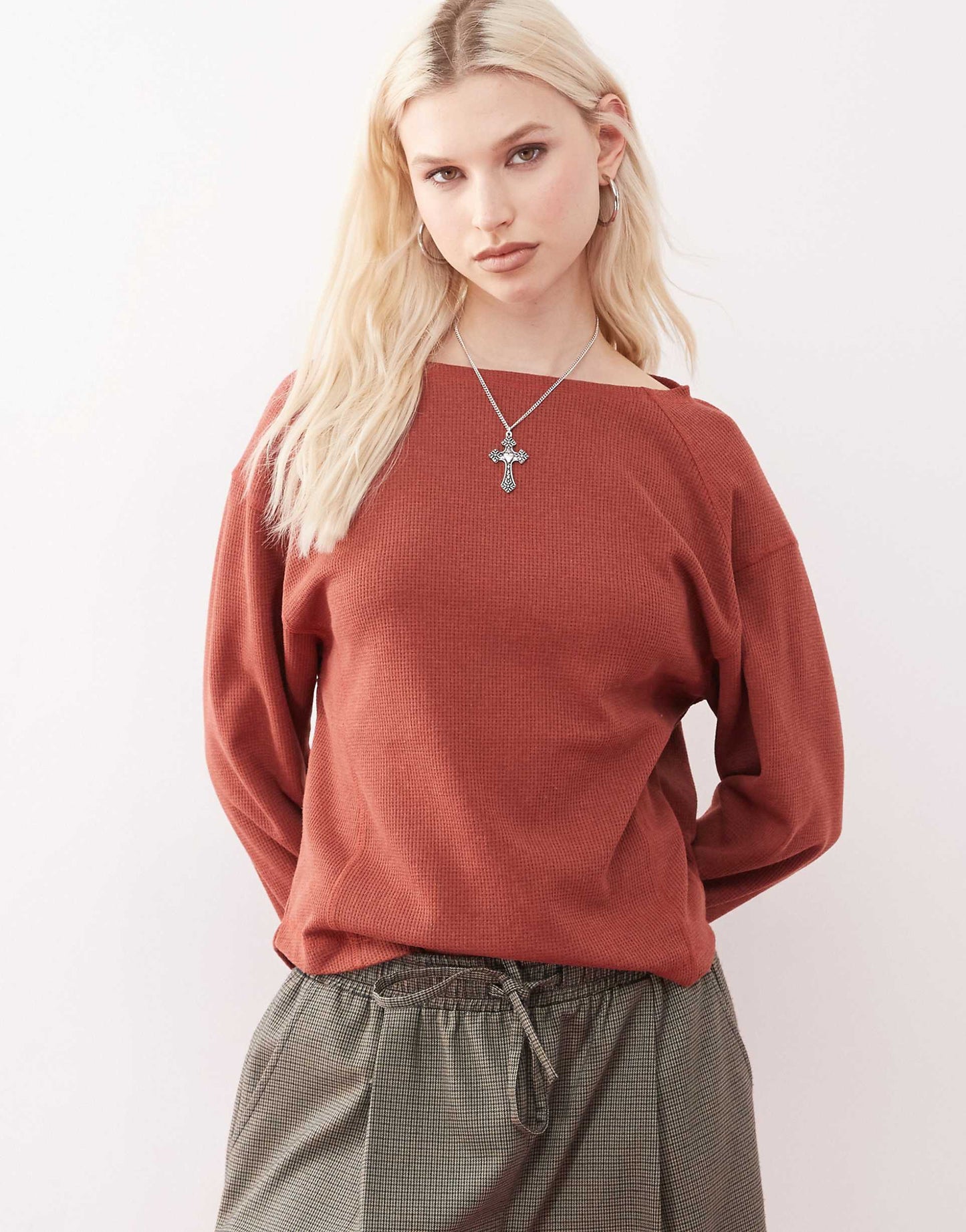 Raglan Lounge Long Sleeve Waffle T-Shirt