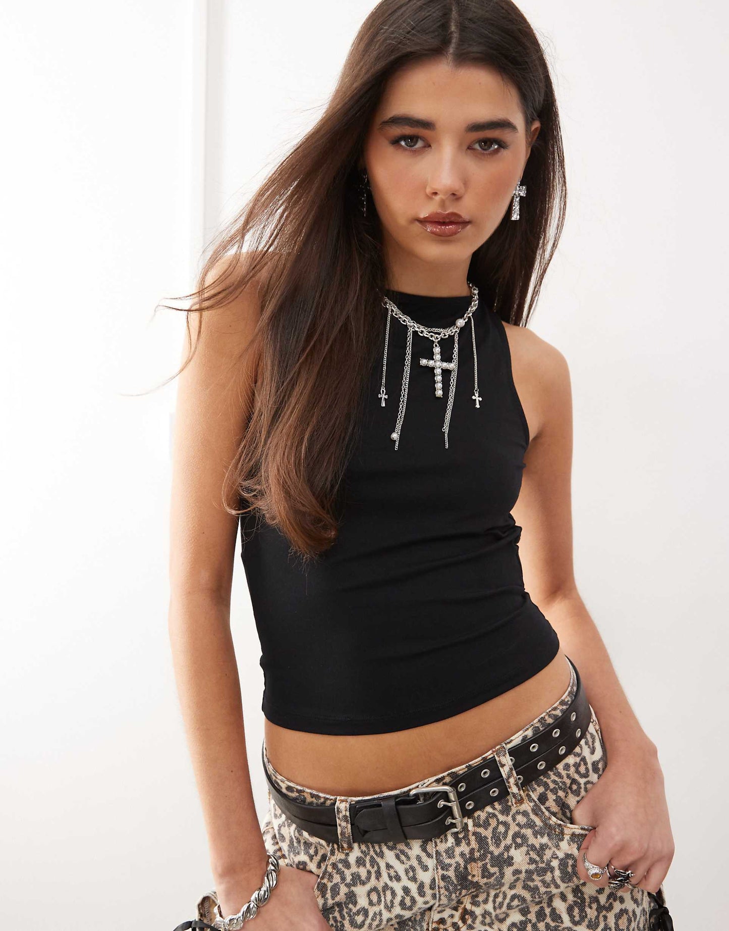 Rocio High Neck Tank Top