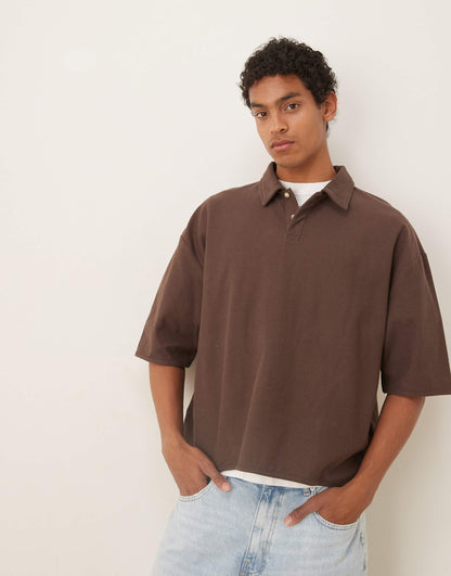 Oversized Boxy Polo With Elasticated Hem