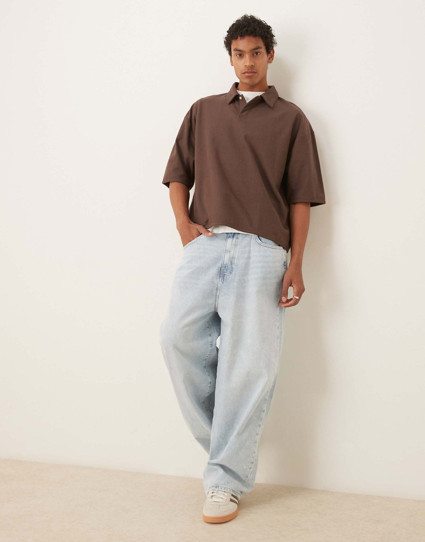 Oversized Boxy Polo With Elasticated Hem
