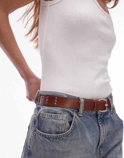 Studded Leather Belt