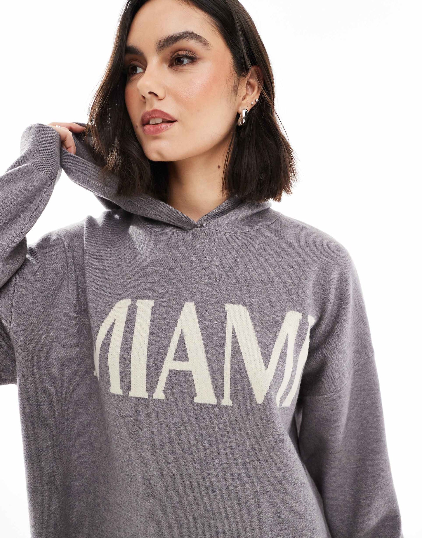 Miami Knit Rib Hem Hoodie
