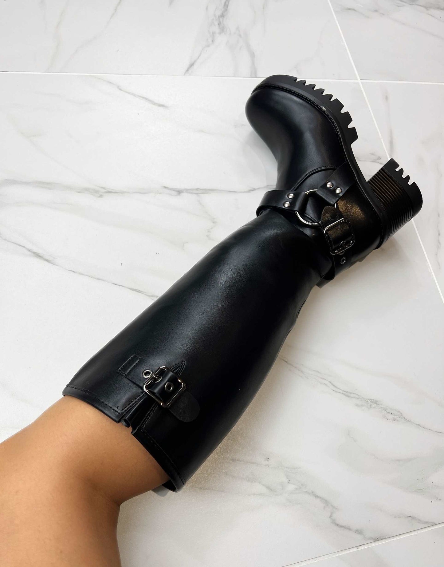 Knee Buckle Boots