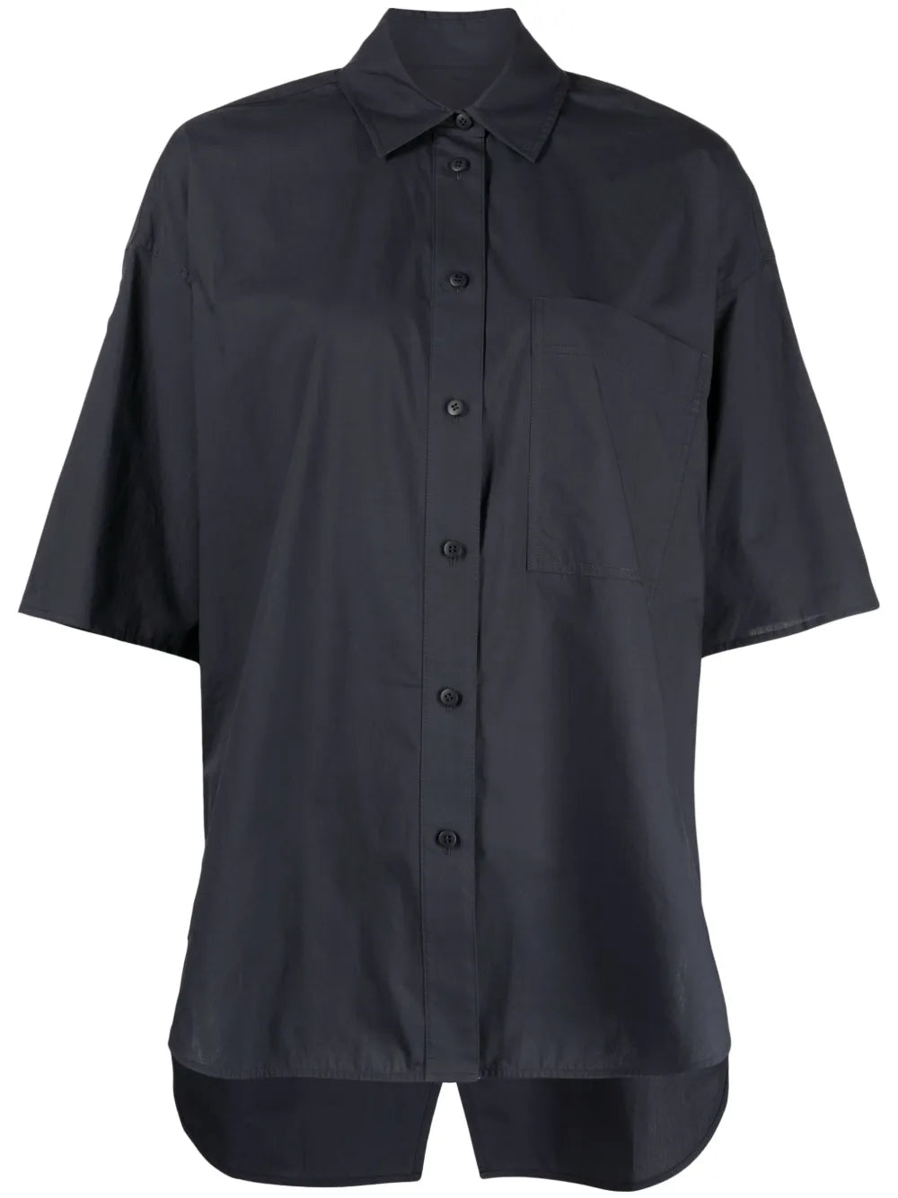Drop-Shoulder Button-Down Shirt