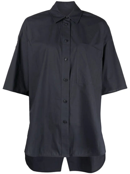 Drop-Shoulder Button-Down Shirt