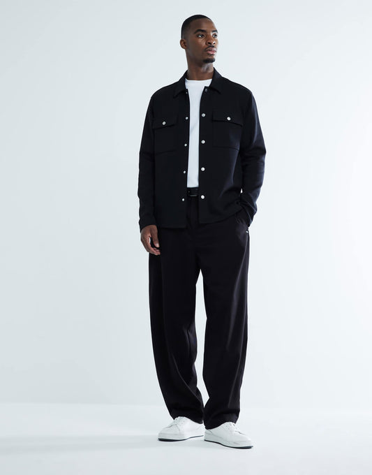 Long Sleeved Slim Jersey Overshirt