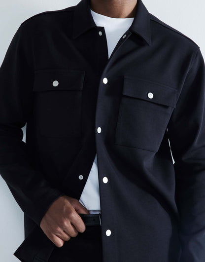 Long Sleeved Slim Jersey Overshirt