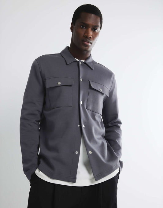 Slim Fit Long Sleeve Overshirt