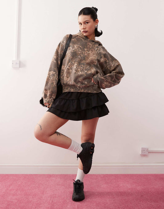 Mini Flippy Skirt With Asymmetric Detail